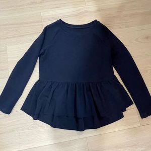Navy blue baby doll long sleeve